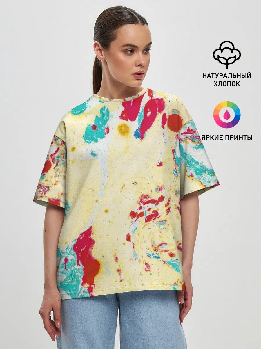 Женская футболка оверсайз / Текстура