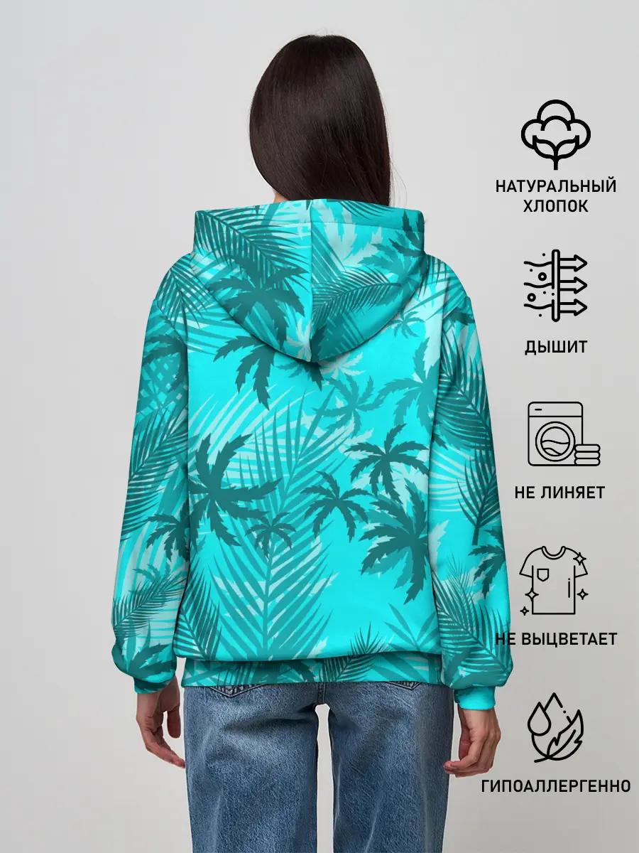 Женское худи / НЕОНОВЫЕ ПАЛЬМЫ
