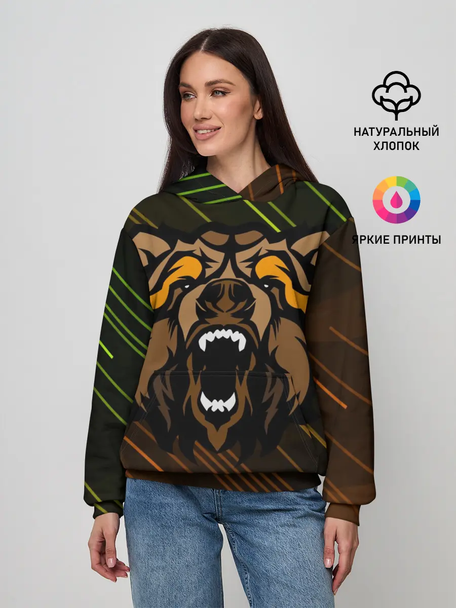 Женское худи / Angry Bear