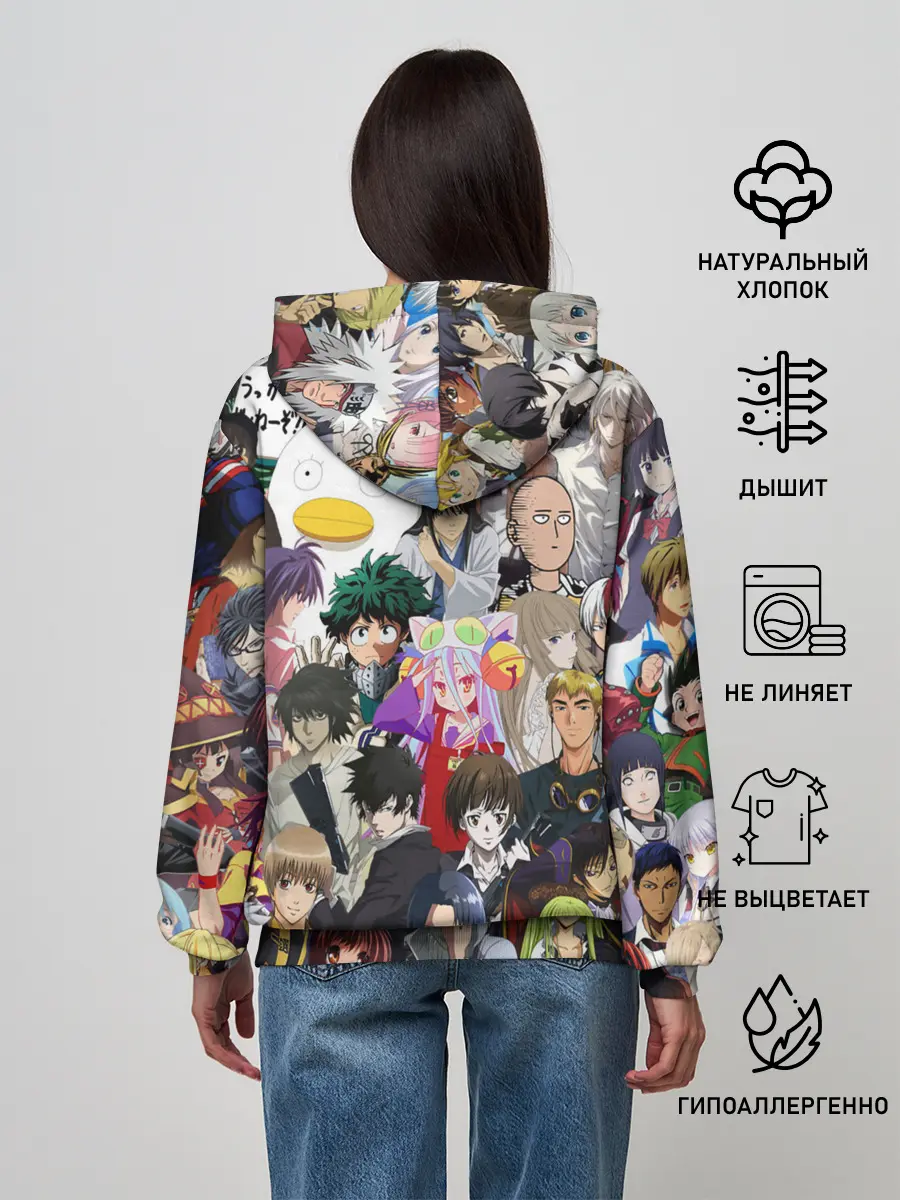 Женское худи / Кавалькада персонажей из аниме