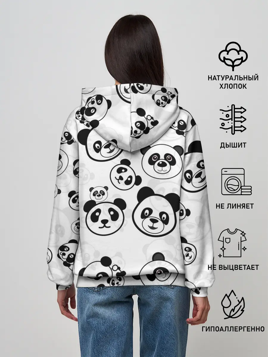 Женское худи / Панды
