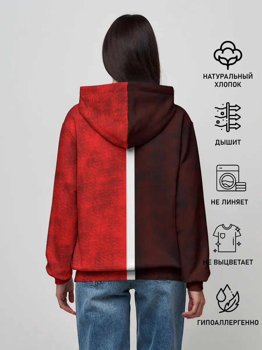 Женское худи / Манчестер Юнайтед 3D