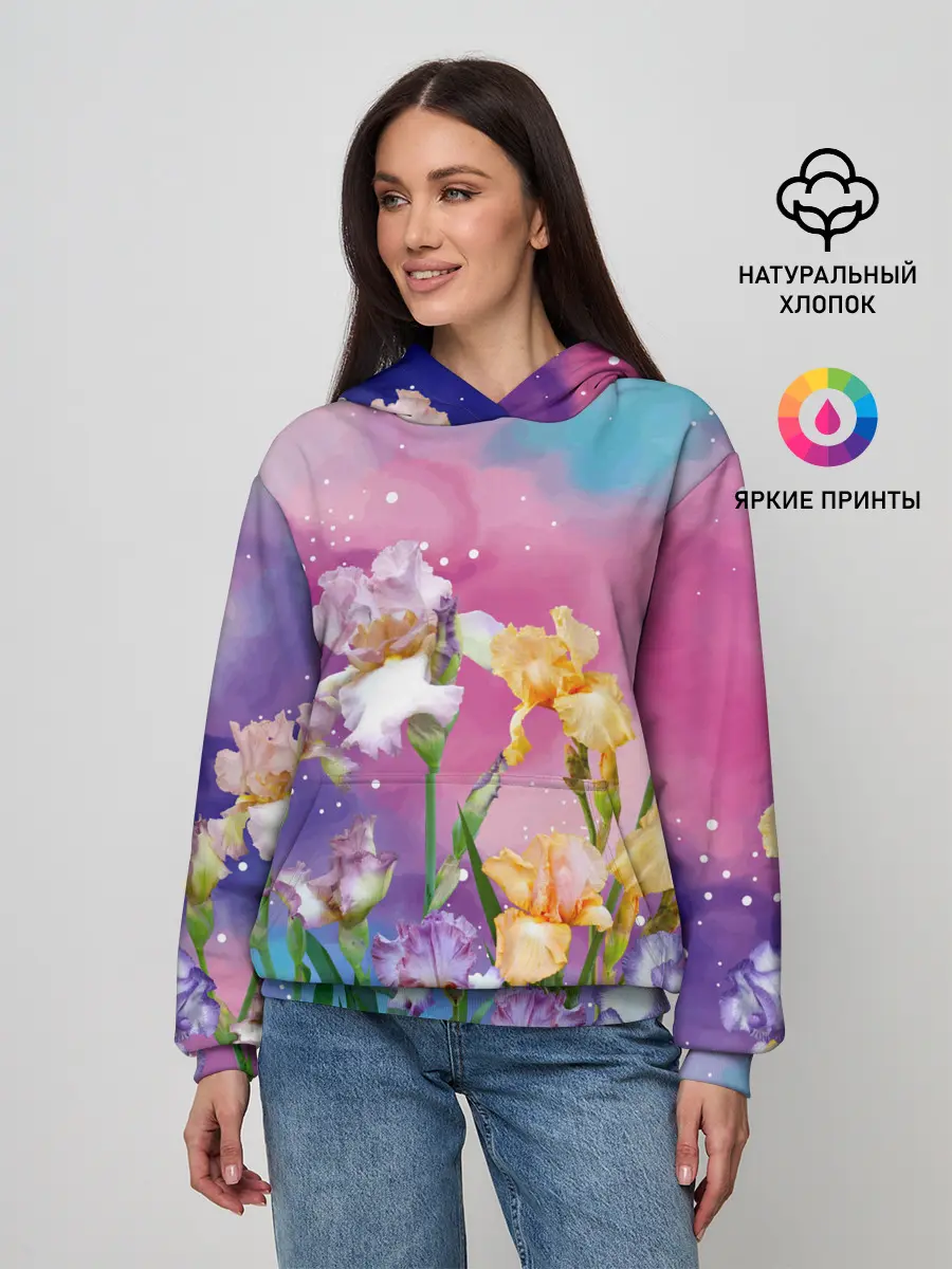 Женское худи / Сказочные Ирисы