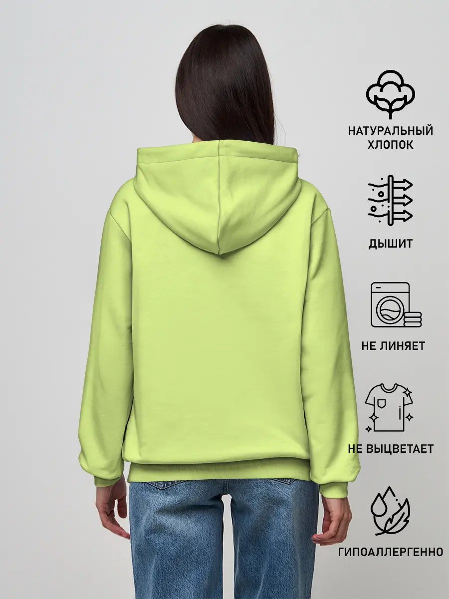 Женское худи / Ленивец спит на ветке рисунок