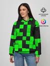 Женское худи / ЗЕЛЕНЫЕ КУБИКИ