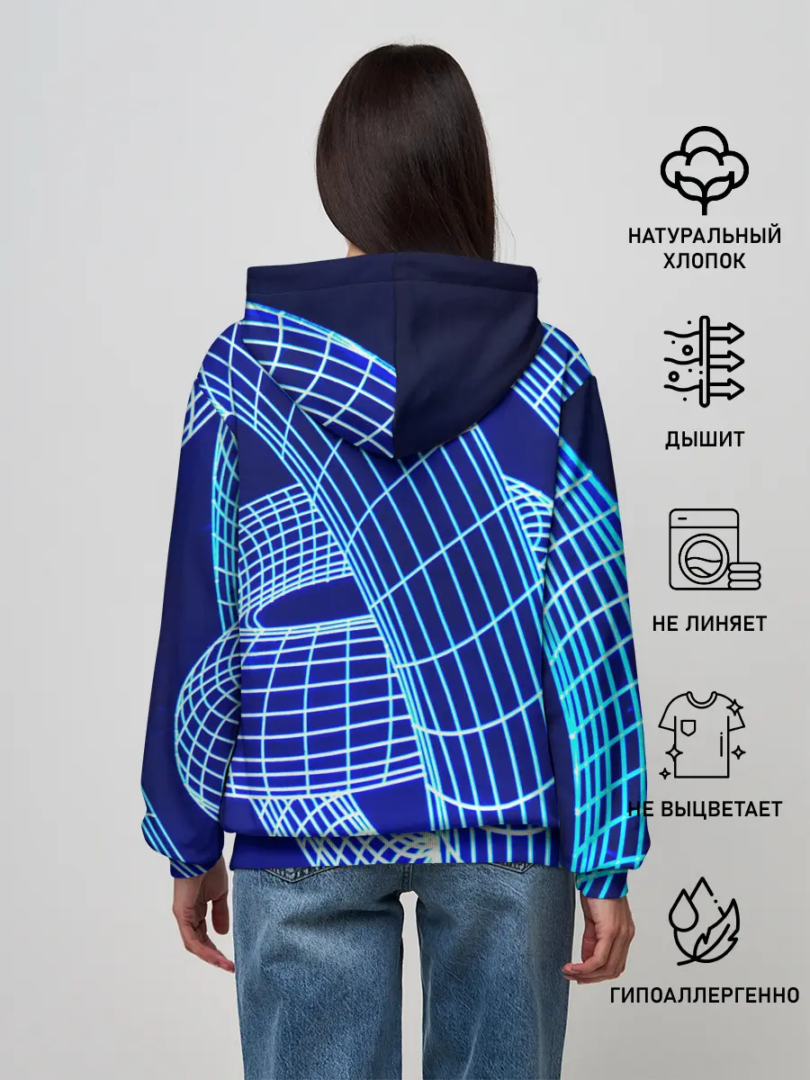 Женское худи / НЕОНОВАЯ СПИРАЛЬ