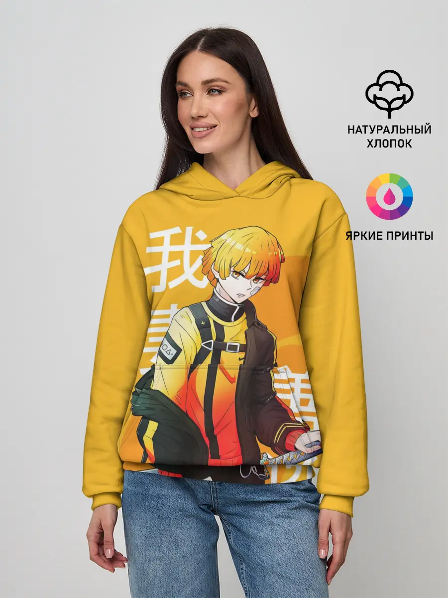 Женское худи / Зеницу Агацума с клинком