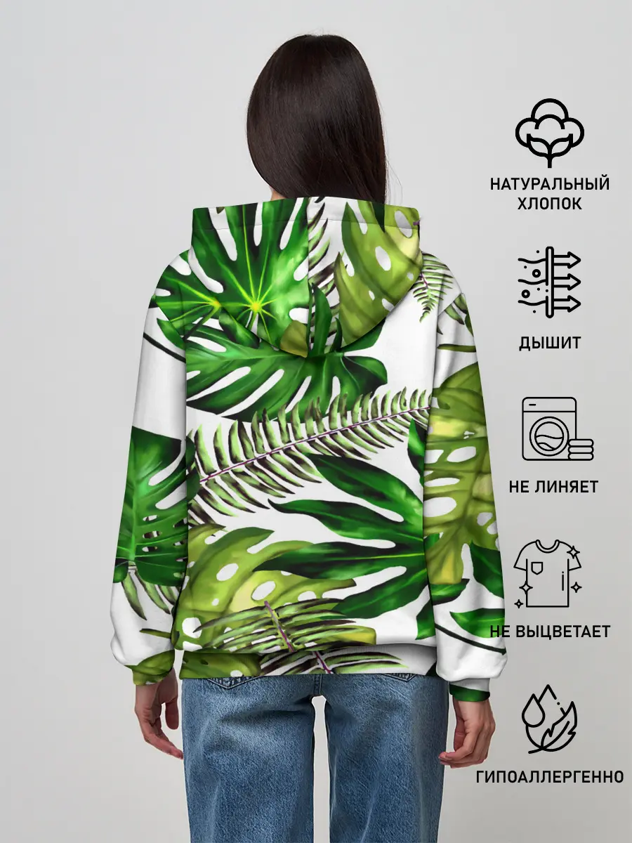 Женское худи / ГАВАЙСКИЕ ЛИСТЬЯ
