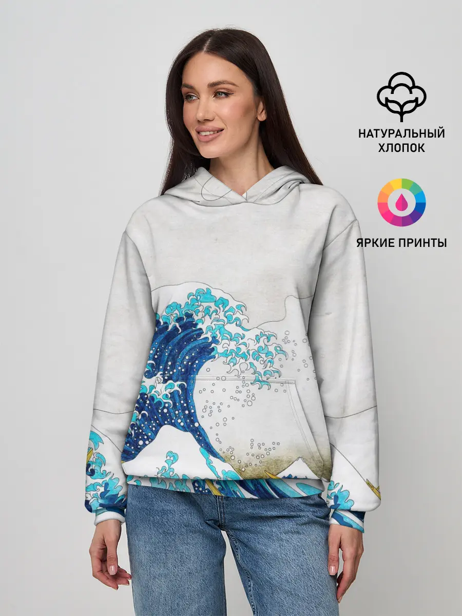 Женское худи / Japanese wave