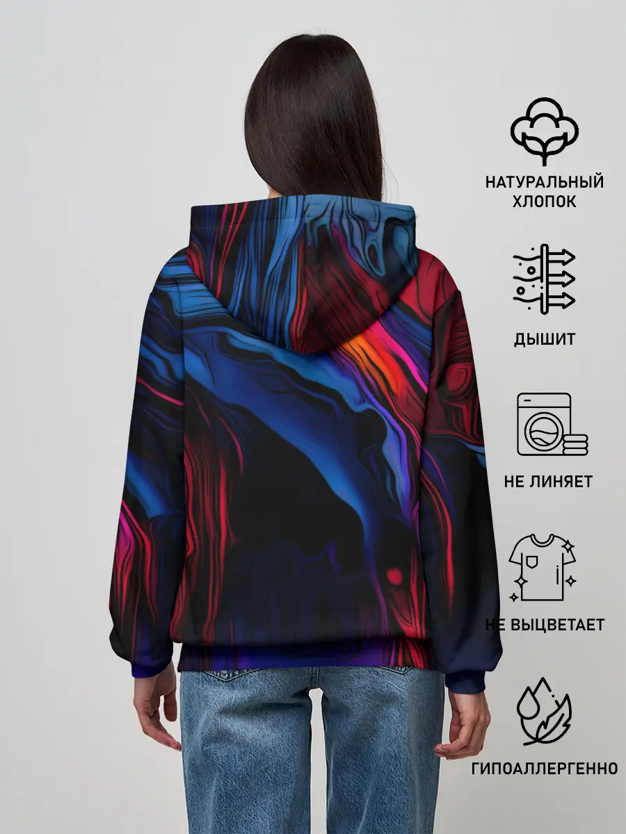 Женское худи / Красочный абстракт