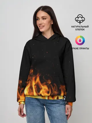 Женское худи / Огонь
