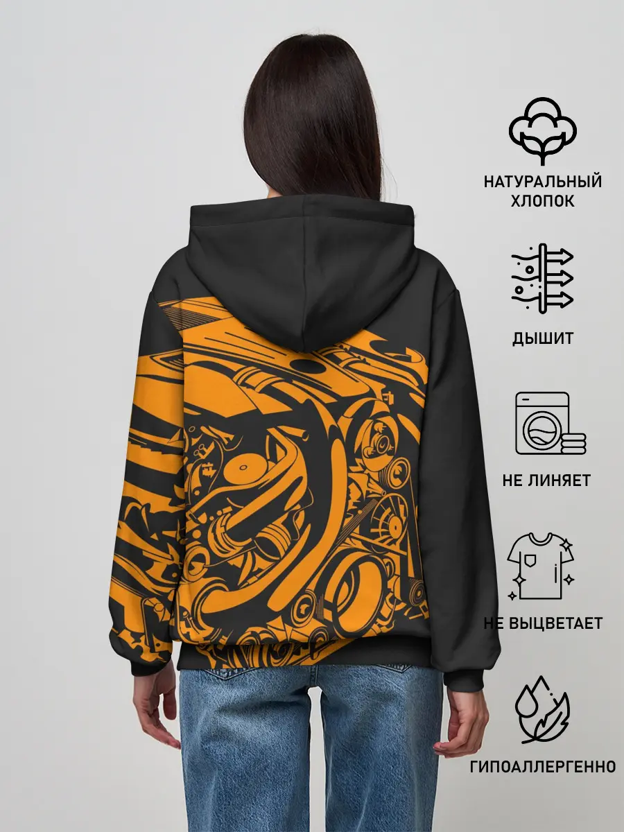 Женское худи / Сердце - пламенный мотор