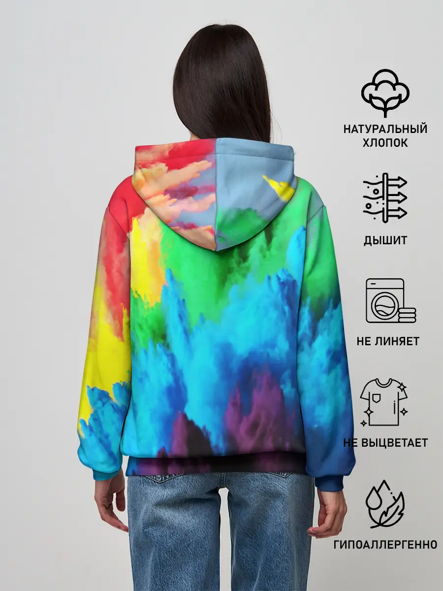 Женское худи / РАЗНОЦВЕТНЫЕ КРАСКИ