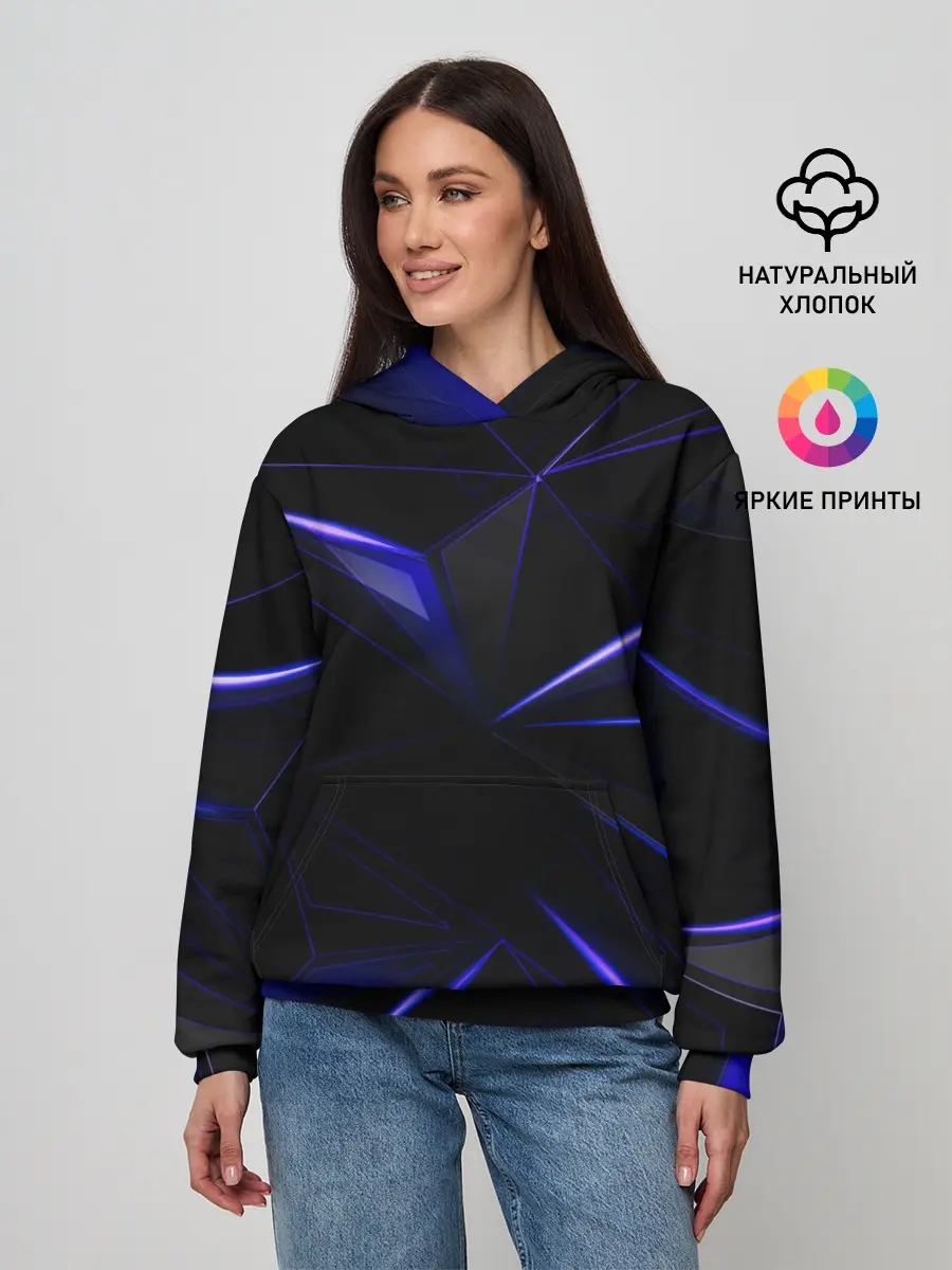 Женское худи / HEXAGON | BLUE