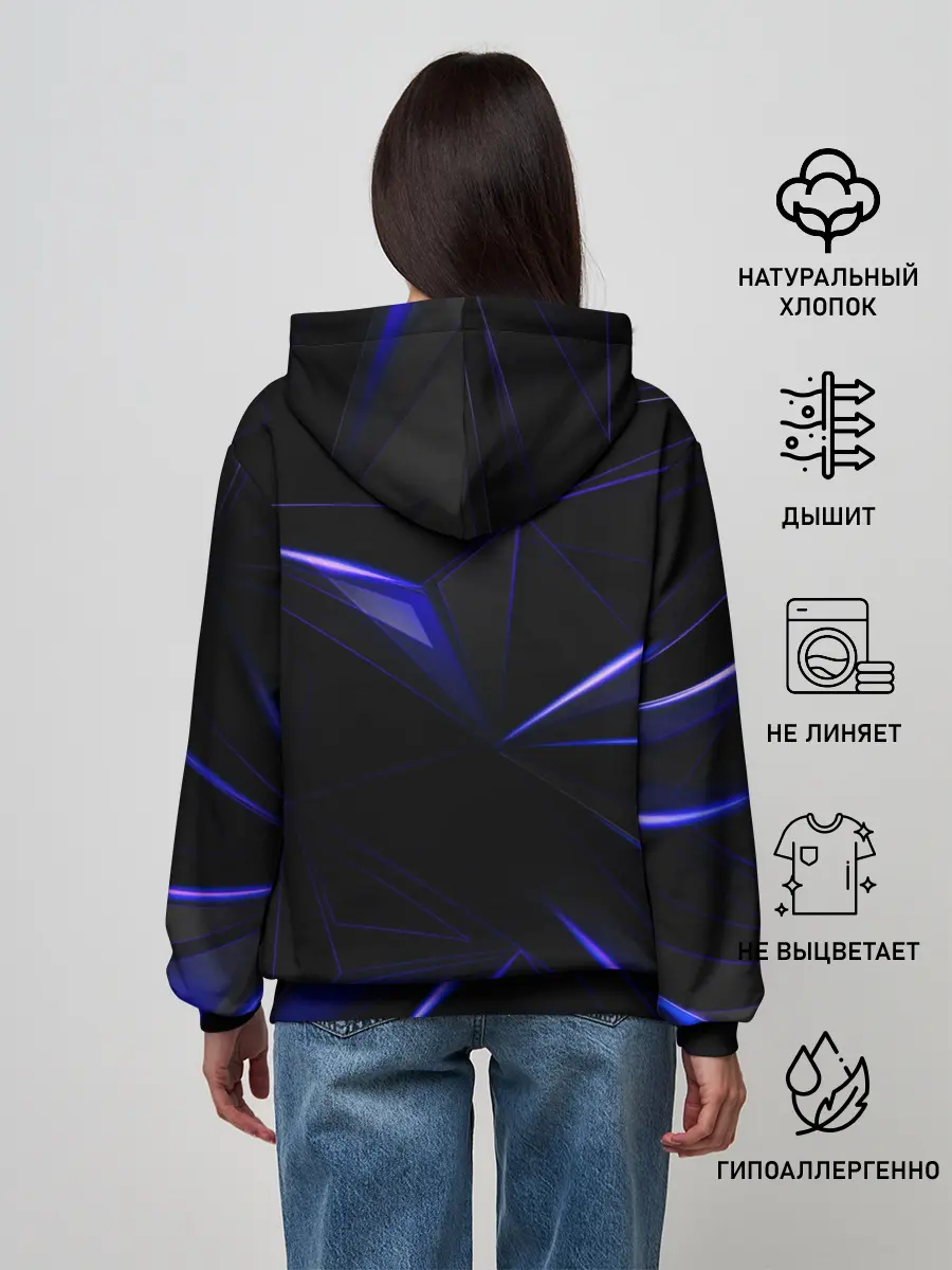 Женское худи / HEXAGON | BLUE