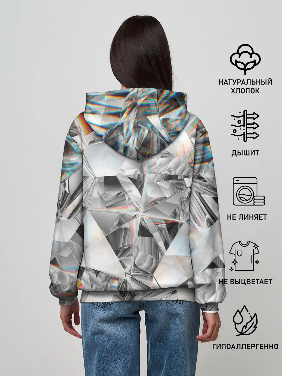 Женское худи / зеркальный калейдоскоп