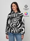 Женское худи / Полосатые 3D круги