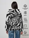 Женское худи / Полосатые 3D круги