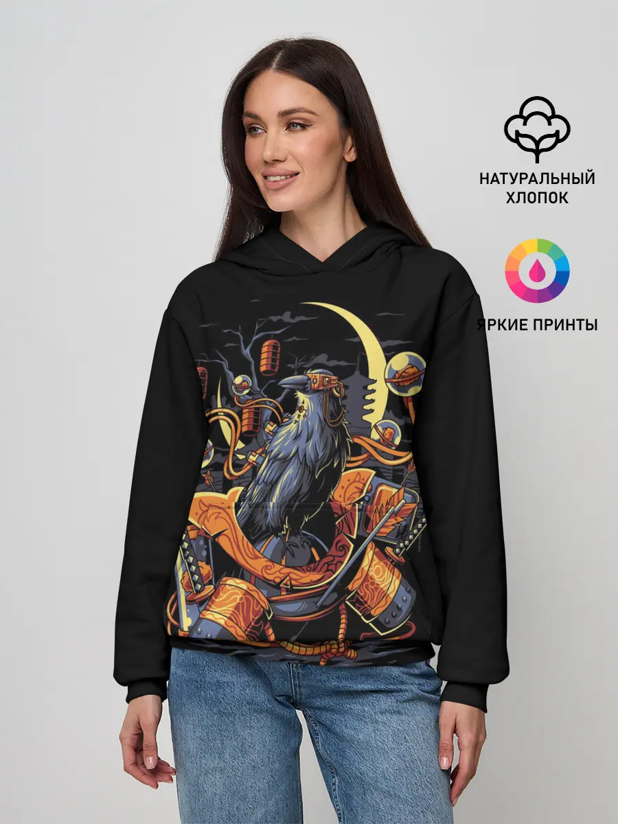 Женское худи / ВОРОН СТИМПАНК