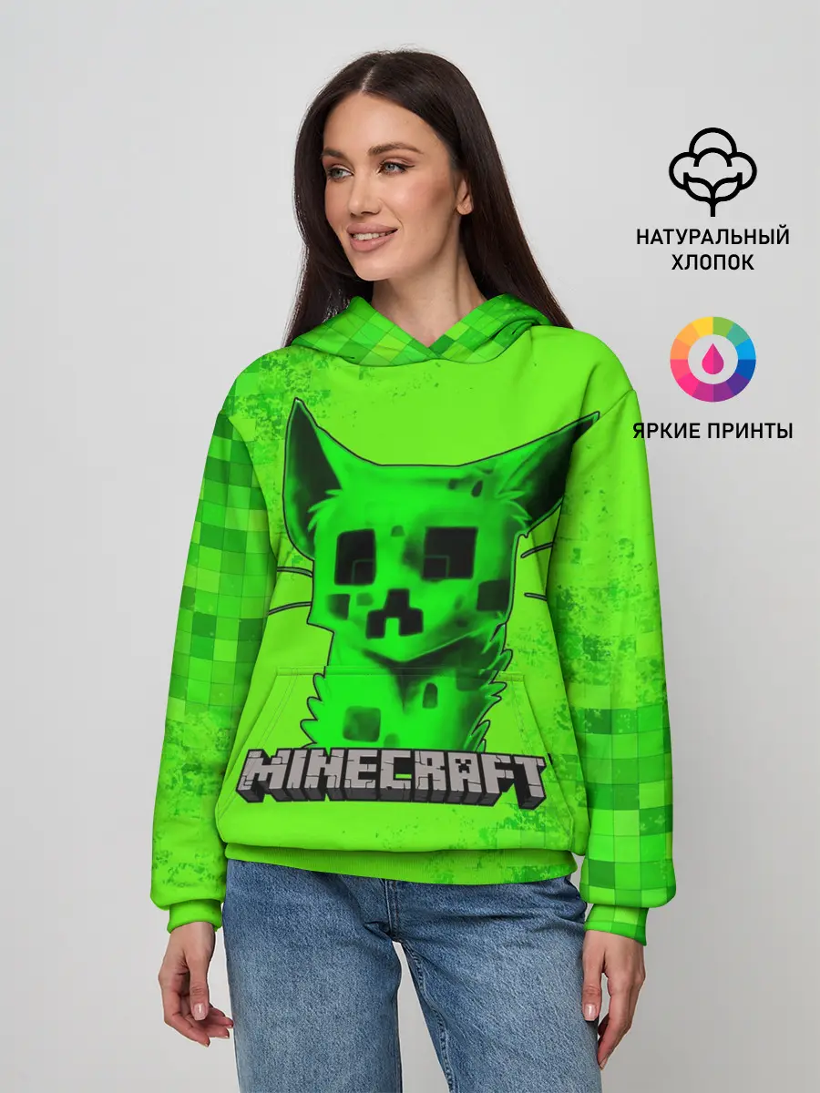 Женское худи / MINECRAFT CREEPER CAT