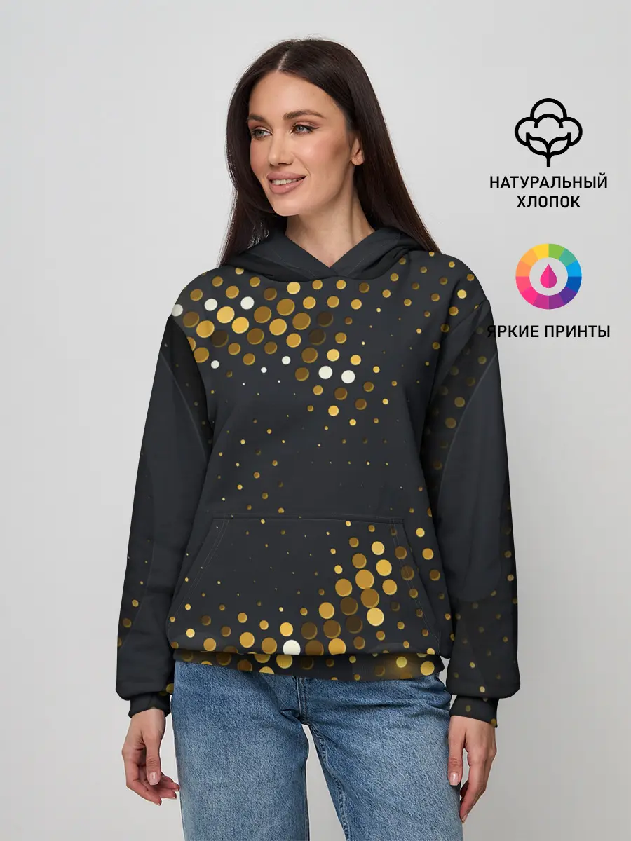 Женское худи / black gold
