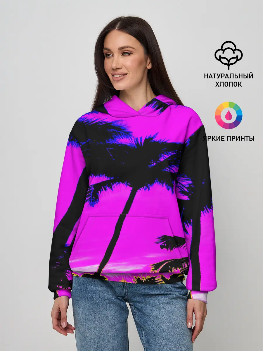 Женское худи / НЕОНОВЫЙ ЗАКАТ
