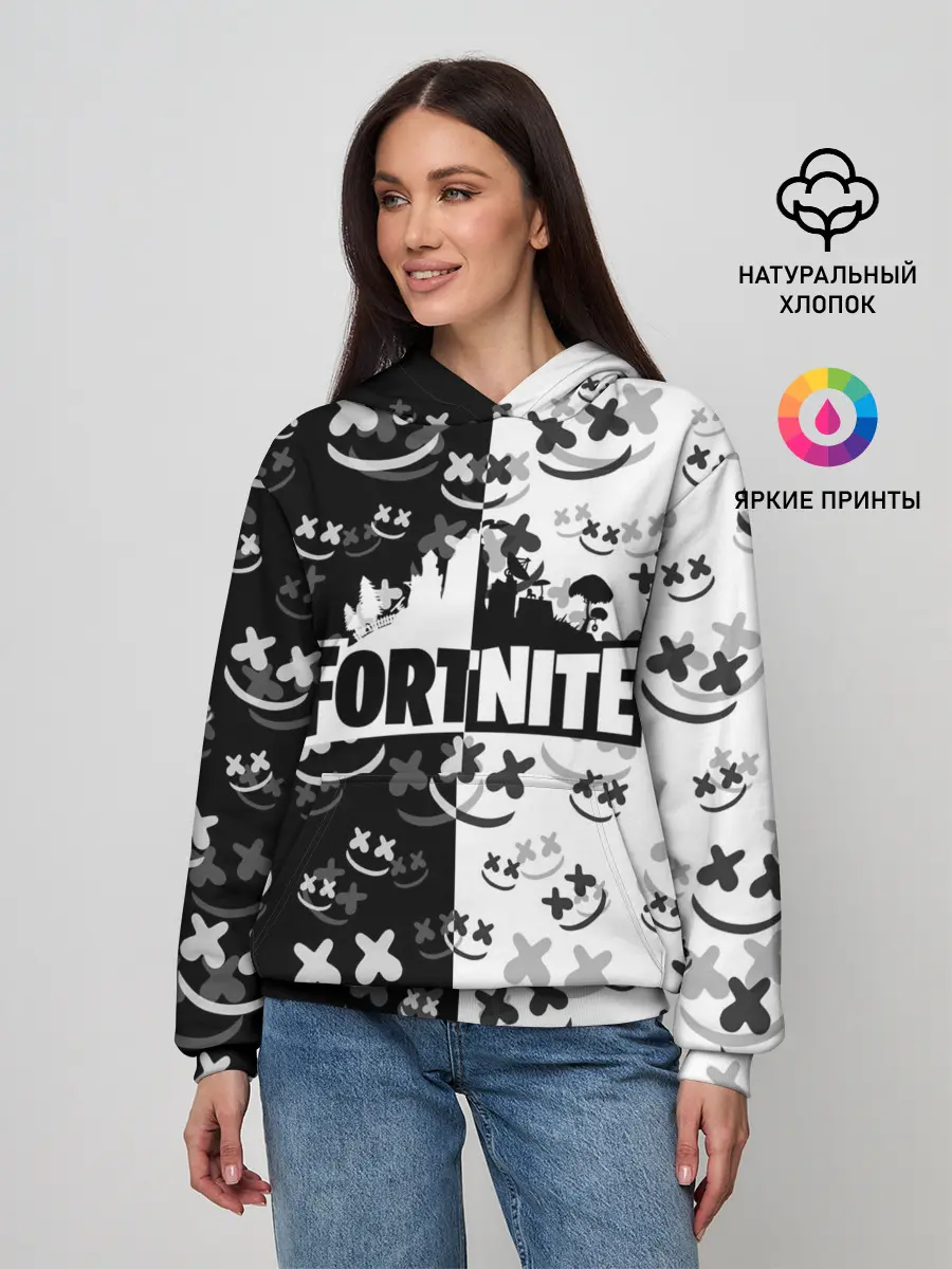 Женское худи / FORTNITE | MARSHMELLO