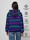 Женское худи / Линии разными ручками на синем