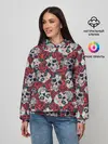 Женское худи / Тату черепа и розы
