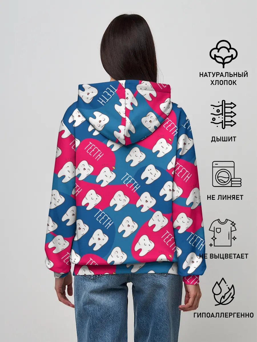 Женское худи / зубы