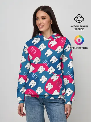 Женское худи / зубы