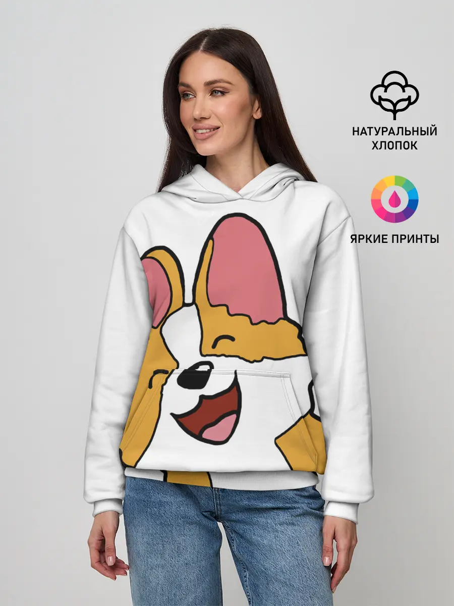 Женское худи / Счастливый песик
