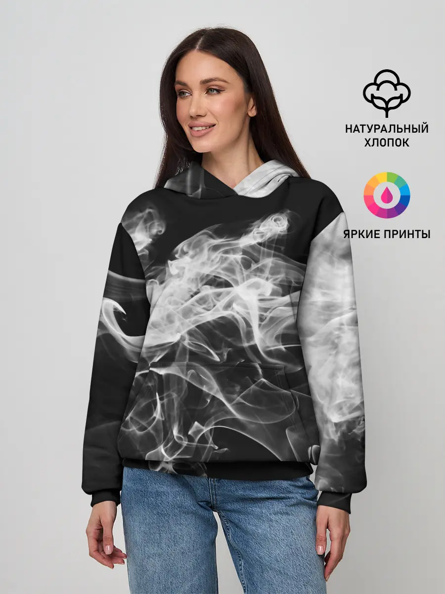 Женское худи / СЕРЫЙ ДЫМ