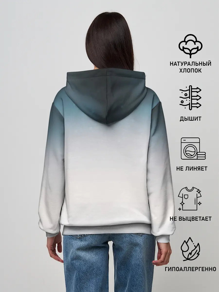 Женское худи / КОСМОНАВТ В МОРЕ