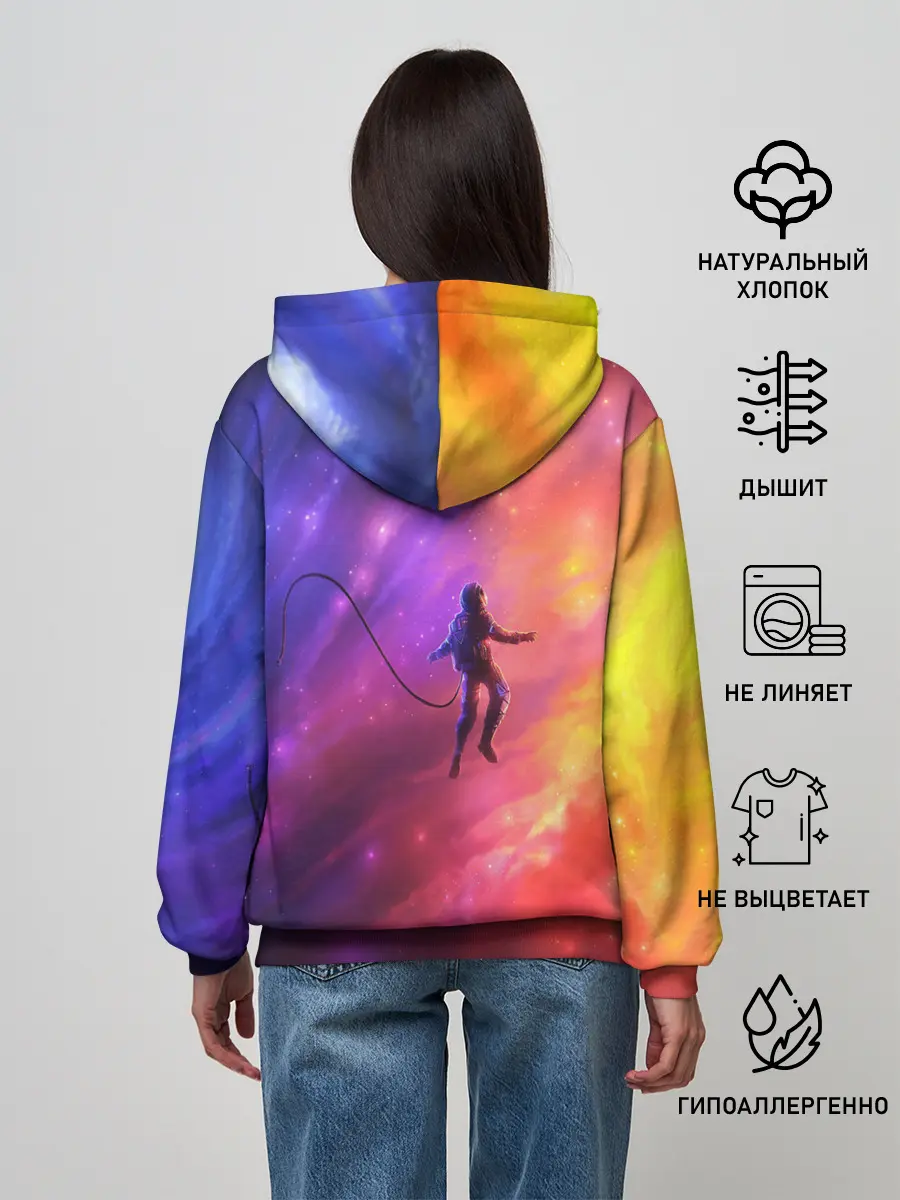 Женское худи / НЕОНОВЫЙ КОСМОС