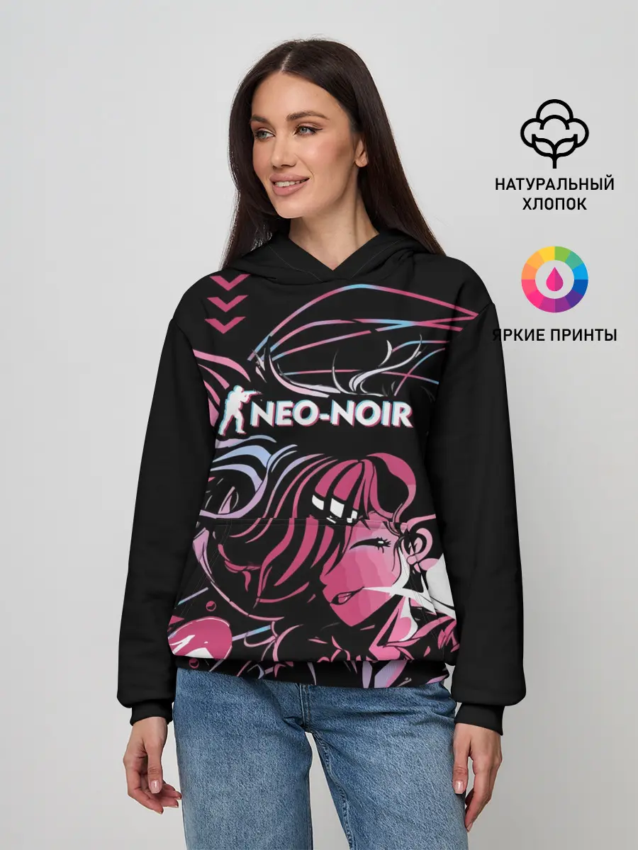 Женское худи / cs:go - Neo-Noir | Неонуар