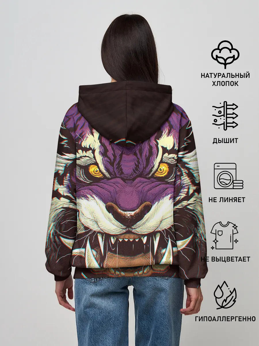 Женское худи / Маска тигра