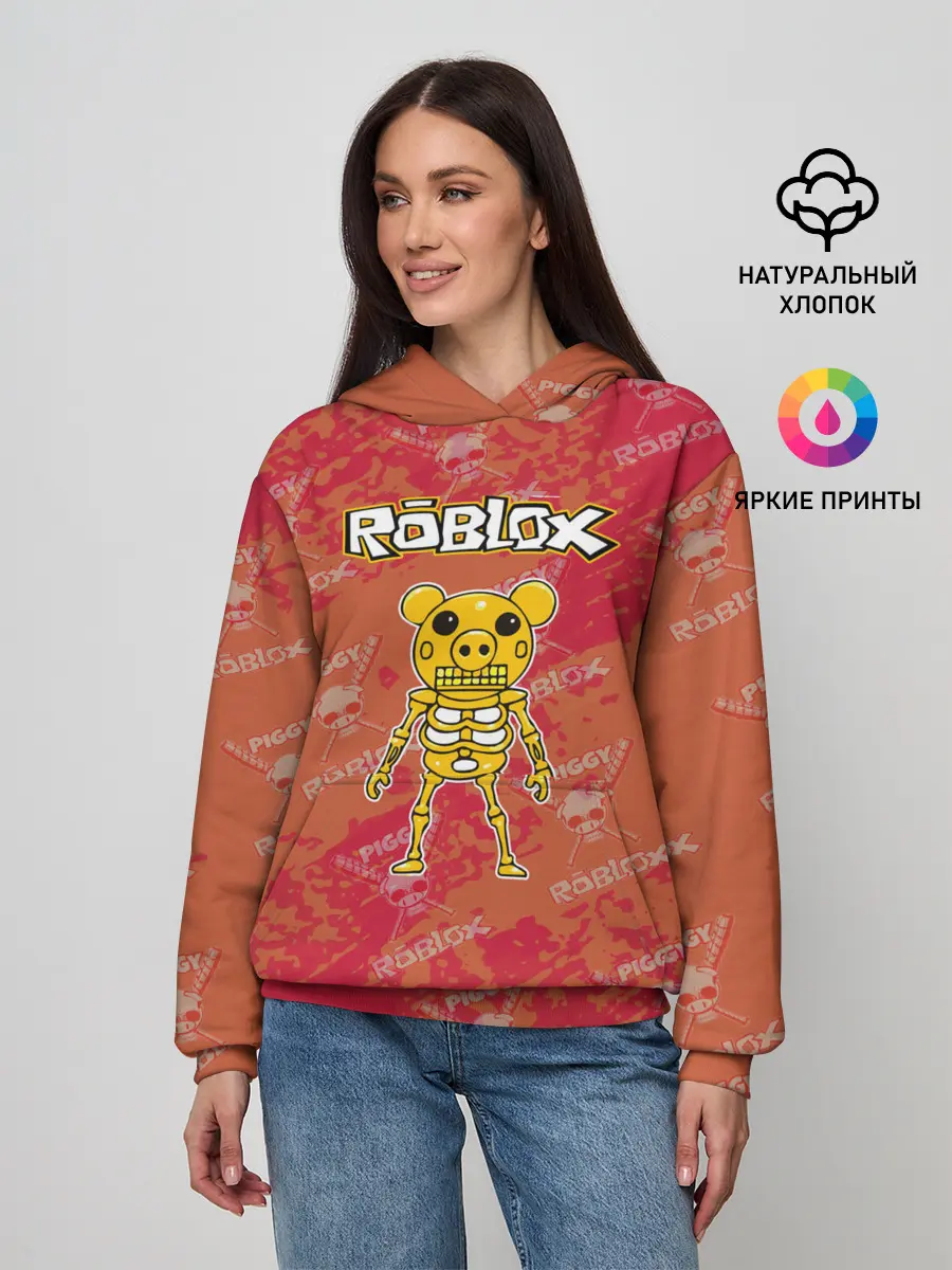 Женское худи / Свинка Пигги из Roblox
