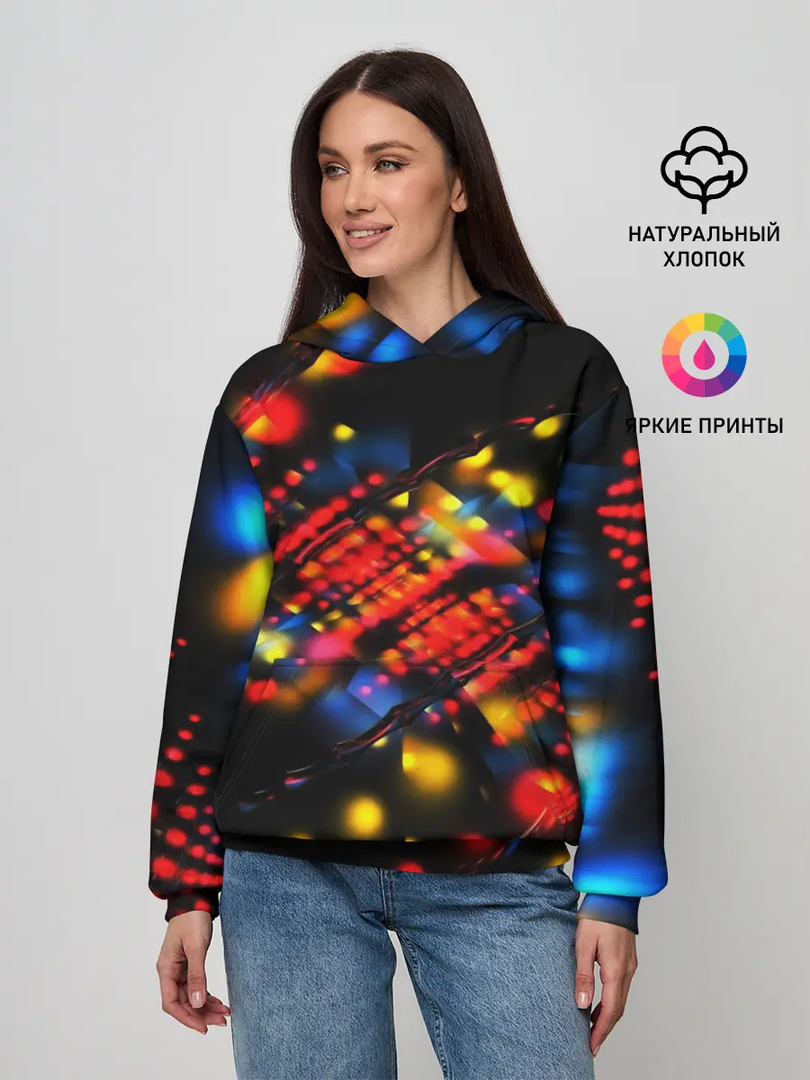 Женское худи / Fractal Digital 3D