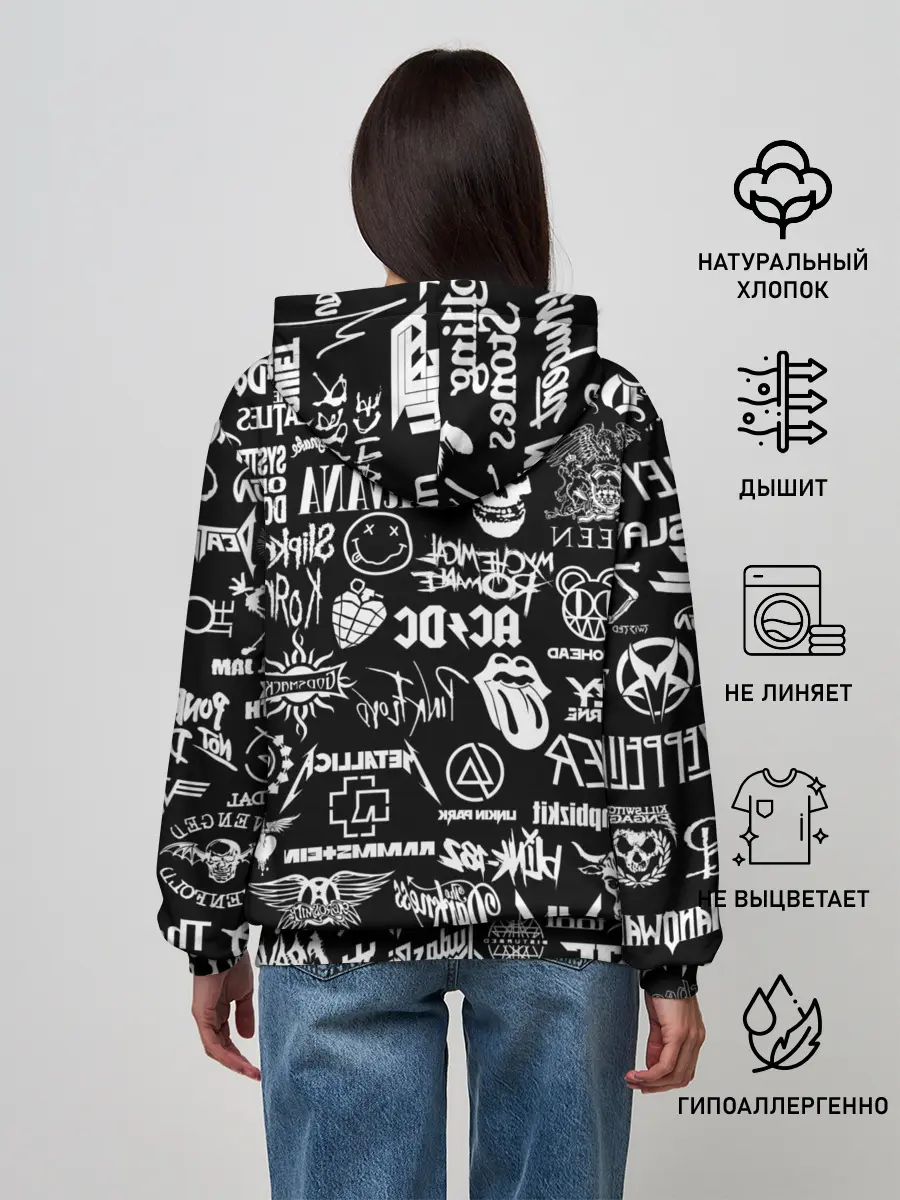 Женское худи / Рок Легенды | Всех времен