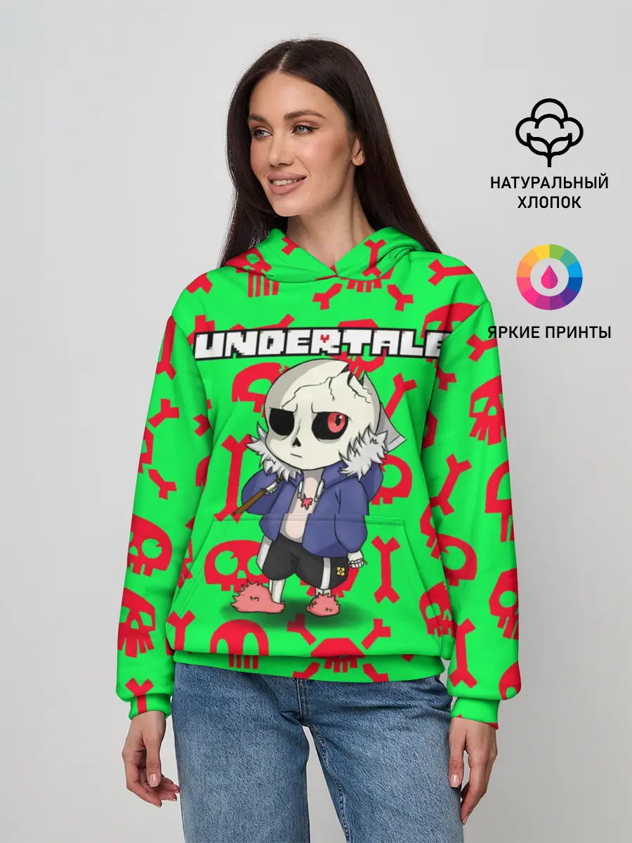 Женское худи / Undertale | Sans