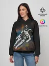 Женское худи / Космонавт в космосе