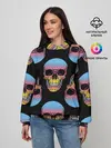 Женское худи / Neon skull