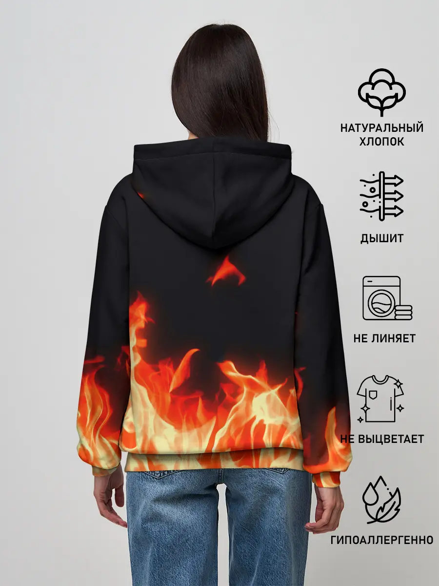 Женское худи / Огонь