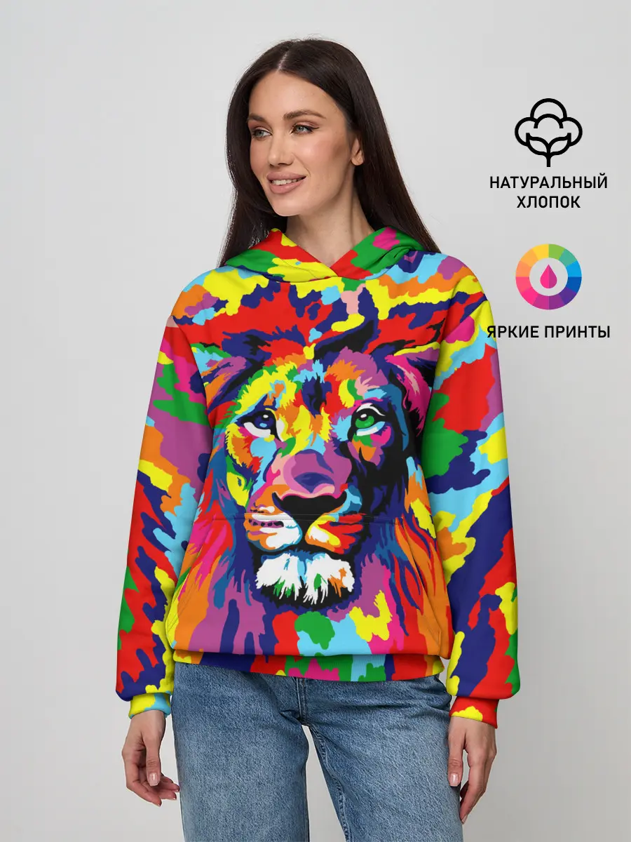 Женское худи / Лев Artistic Art