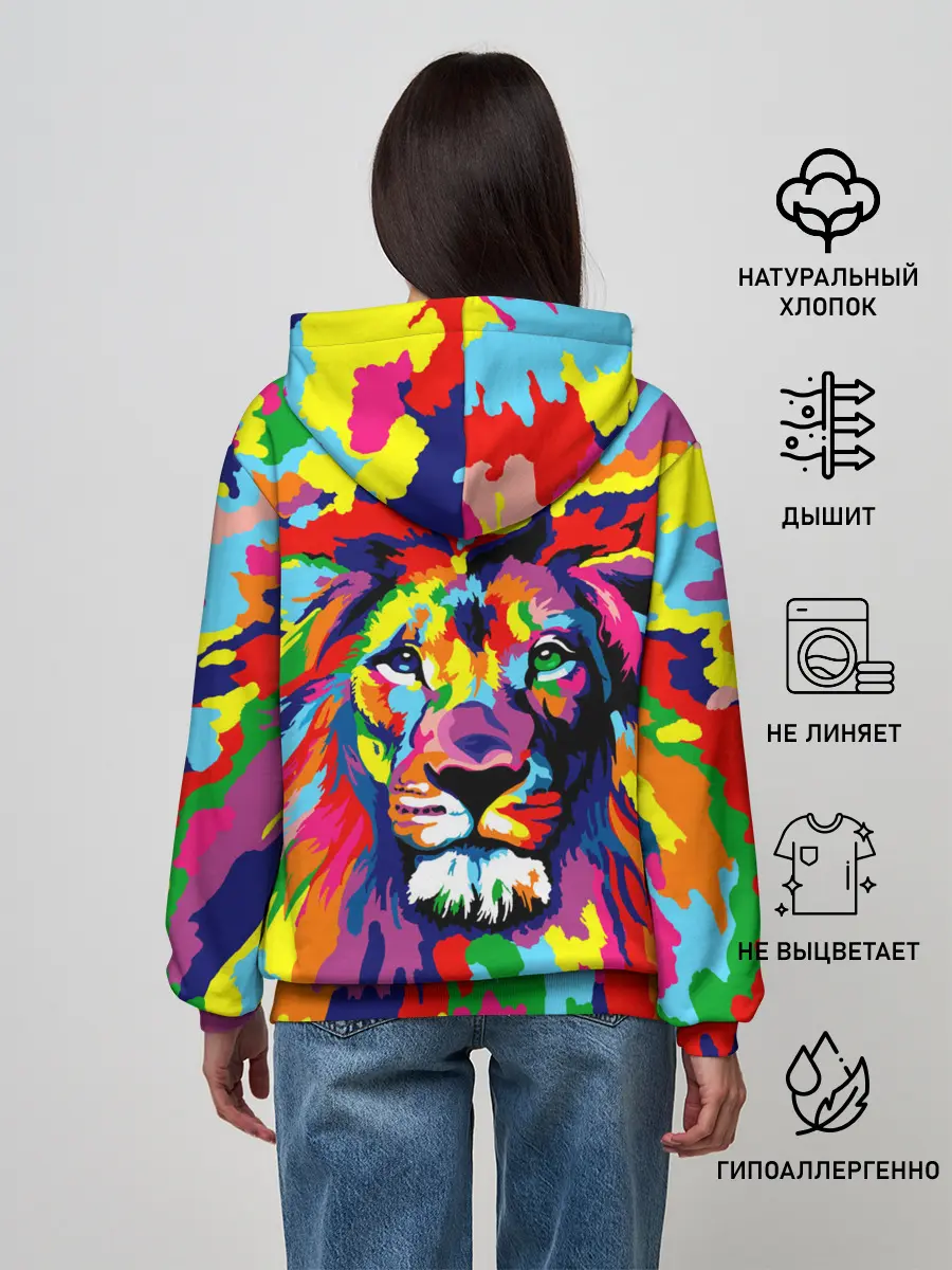Женское худи / Лев Artistic Art