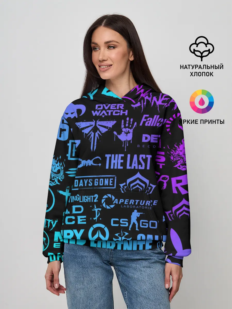 Женское худи / ЛОГОТИПЫ ИГР