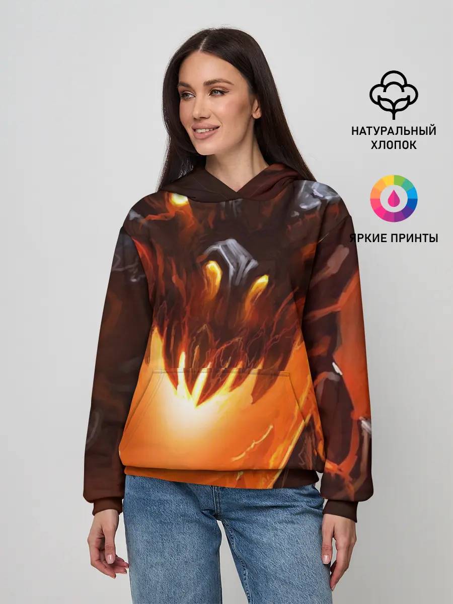 Женское худи / Дракон Лавы
