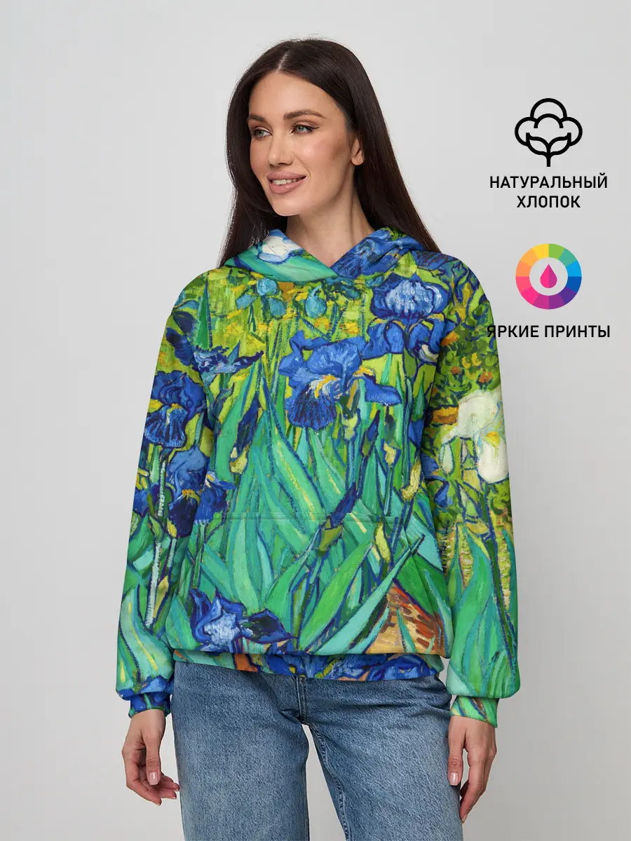 Женское худи / Ирисы Ван Гога