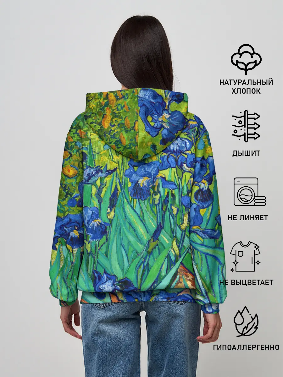 Женское худи / Ирисы Ван Гога